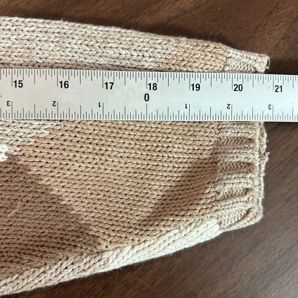 Fisherman Hand Knitted Sweater Vintage Large Pink Academia Argyle Cable Knit - Picture 9 of 9